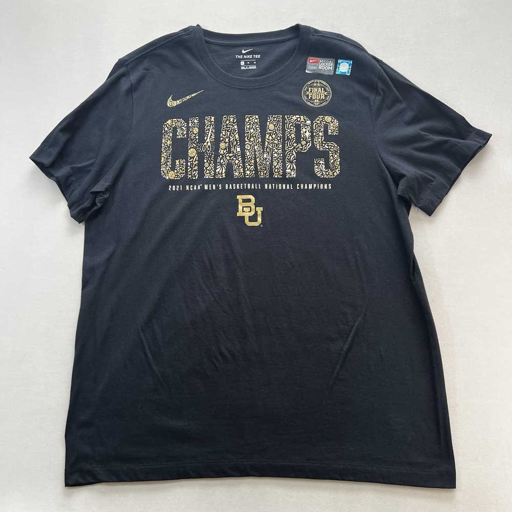 New Nike Baylor University 2021 NCAA "Champs" Final Four Men's XL Black